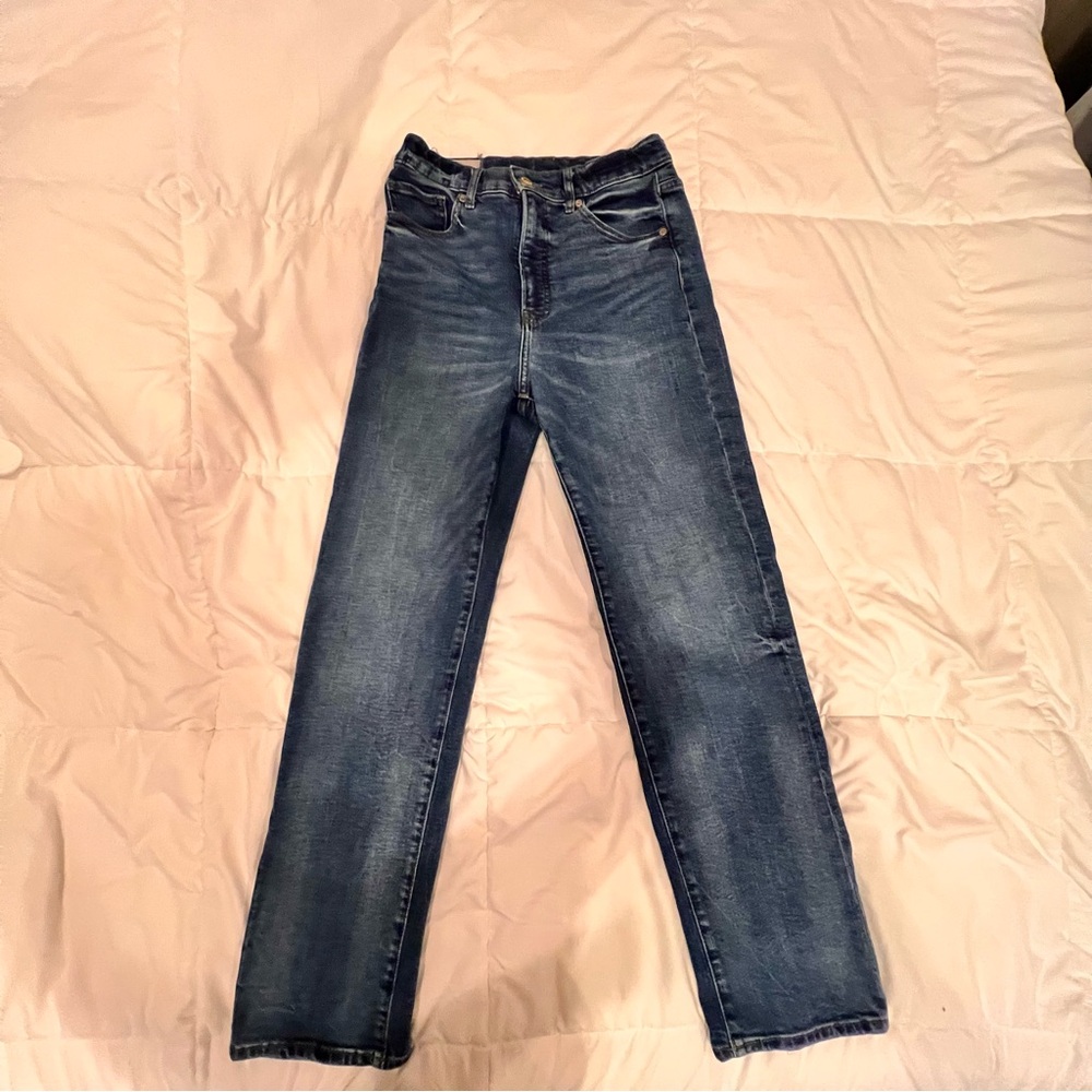 Express Women's Straight Leg Jeans - Blue